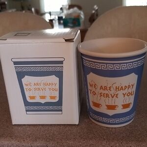 Classic Blue and White Ceramic Coffee Mug